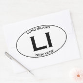 LI - Long Island Oval Logo Ovale Sticker (Envelop)