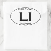 LI - Long Island Oval Logo Ovale Sticker (Tas)