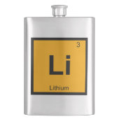 Li - Periodieke tabelsymbool voor lithiumchemie Flacon (Voorkant)
