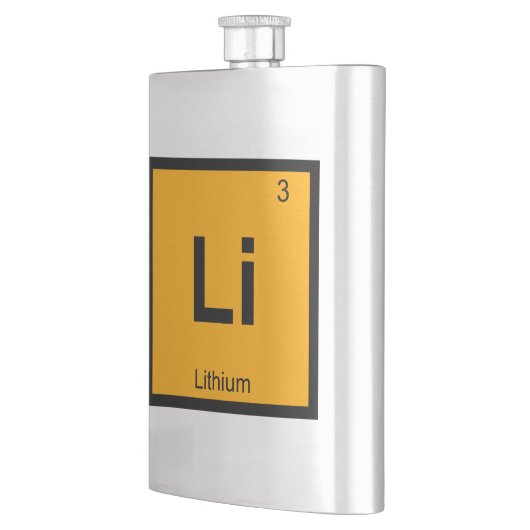 Li - Periodieke tabelsymbool voor lithiumchemie Flacon (Links)