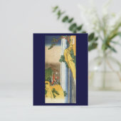 Li Po bij Waterfall Lo-Shan Hokusai Fine Art Briefkaart (Staand voorkant)