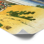 Li Po bij Waterfall Lo-Shan Hokusai Fine Art Poster (Hoek)