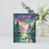 Li-rivier China Briefkaart (Staand voorkant)