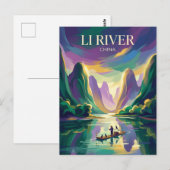 Li-rivier China Briefkaart (Voorkant / Achterkant)