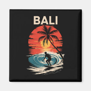 Li strandvibes, leuke zonsondergang en surfen retr magneet