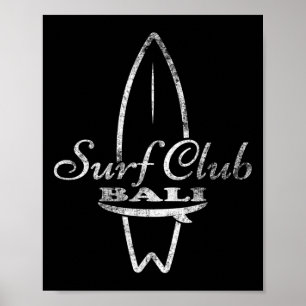 Li, Surf Club Retro Surfplank Poster