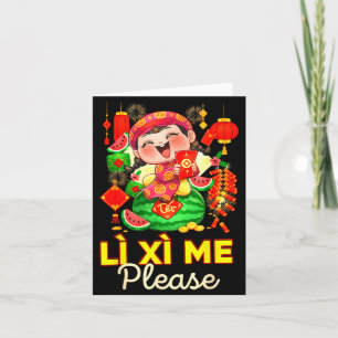 Li Xi Me Xuan Gelukkig Nieuwjaar TET Chuc Mung NAM Kaart