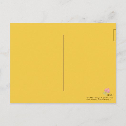 *'Li-Yellow'-ontwerp, Briefkaart (Achterkant)
