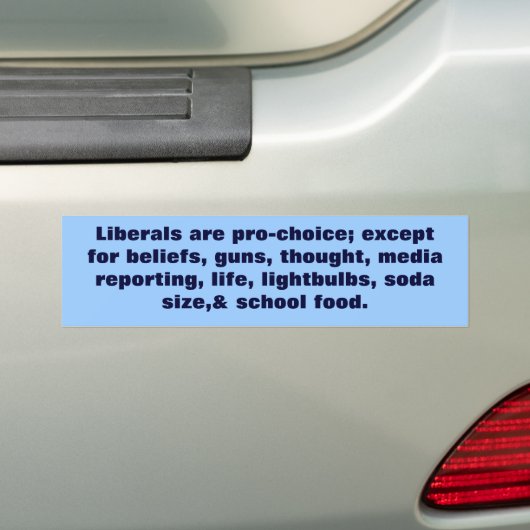 Li zijn pro-keuze; behalve voor overtuigingen, pis bumpersticker (Op auto)
