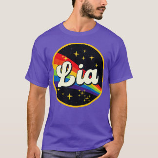 Lia regenboog in ruimte  stijl t-shirt