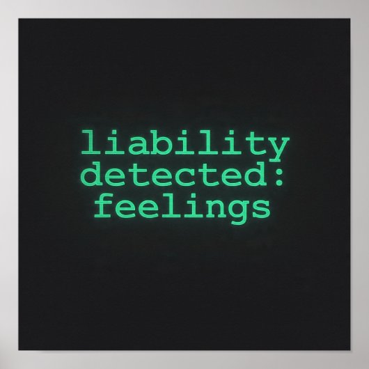 Liability Detected Feelings Terminal Poster AI  (Voorkant)