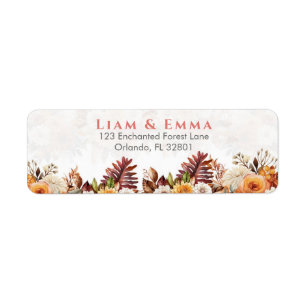 Liam en Emma Sprookjes Bloemachtige Trouw Eenheids Etiket