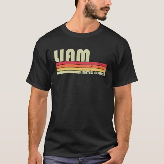 LIAM Gift Name Personalized Funny Retro  Bi T-shirt (Voorkant)