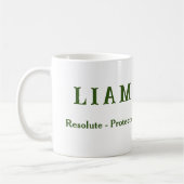 {LIAM} Naam Betekenis Schild Mok (Links)