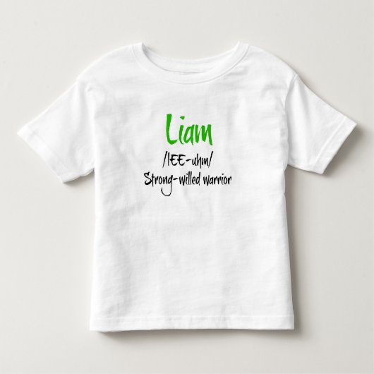 Liam Name Definition Shirt (Voorkant)