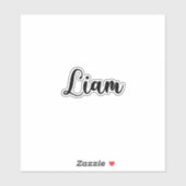 Liam Name - handgeschreven kalligrafie Sticker (Vel)