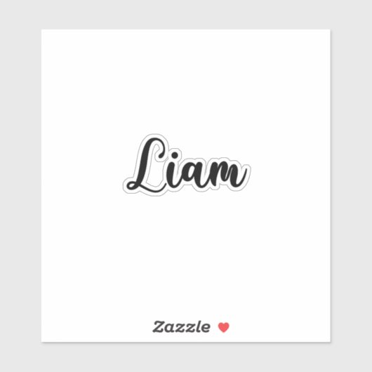 Liam Name - handgeschreven kalligrafie Sticker (Vel)