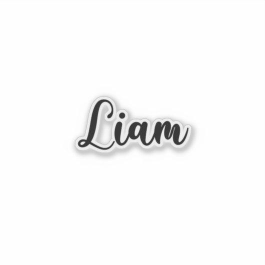 Liam Name - handgeschreven kalligrafie Sticker (Voorkant)