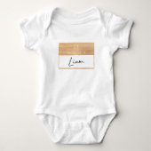 Liam Name openbaart Baby Hallo mijn naam is Label Romper (Voorkant)