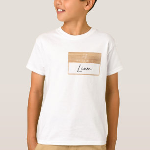 Liam Name Shirt Boys Hallo mijn naam is Label Kind
