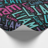 LIAM Name-tekstontwerp - Achtergrond wijzigen Cadeaupapier (Hoek)