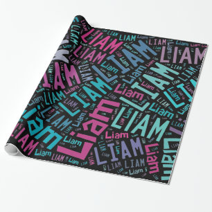 LIAM Name-tekstontwerp - Achtergrond wijzigen Cadeaupapier