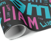 LIAM Name-tekstontwerp - Achtergrond wijzigen Cadeaupapier (Rol Hoek)