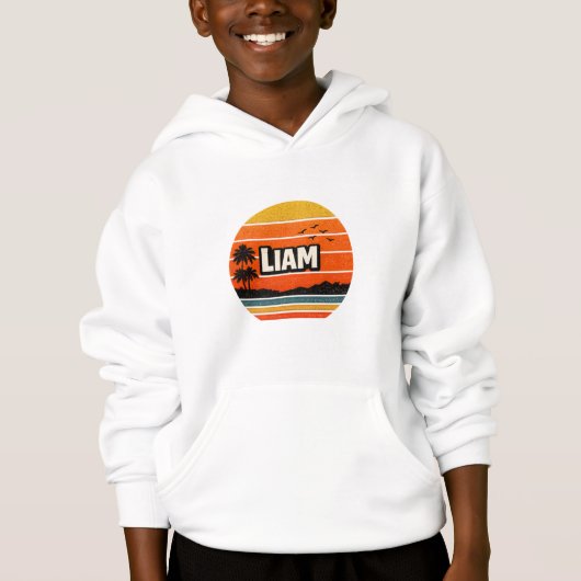 Liam Retro Gepersonaliseerde Naam Ontwerp (Voorkant)