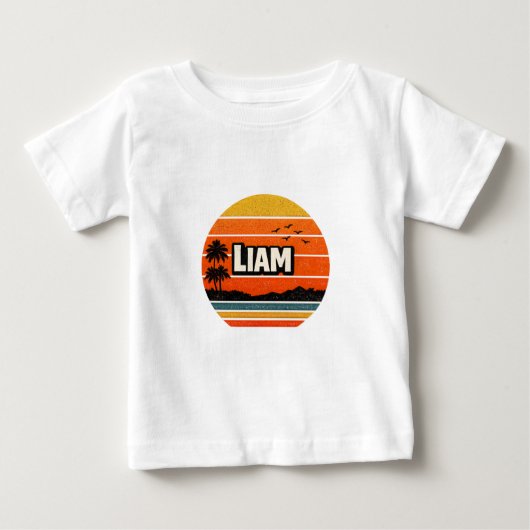 Liam Retro Persoonlijke Naam Ontwerp (Voorkant)