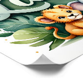 Liam Safari Kinderkamer Muur Kunst Poster (Hoek)