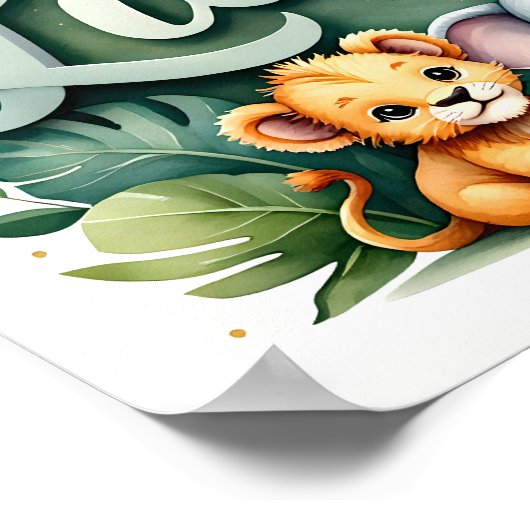 Liam Safari Nursery Wall Art Poster (Hoek)