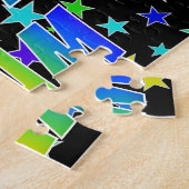 "LIAM" voornaam, geun "HAPPY BIRTHDAY" Legpuzzel (Zijkant)