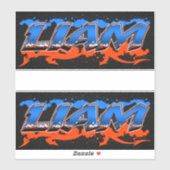 Liam Vorname Name Graffiti Aufkleber Sticker (Vel)