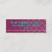 Liam, w/quote, gelukskaarten mini visitekaartje (Achterkant)