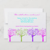 Liana Claire Shimmery Bat Mitzvah Sweet 16 Party Kaart (Achterkant)