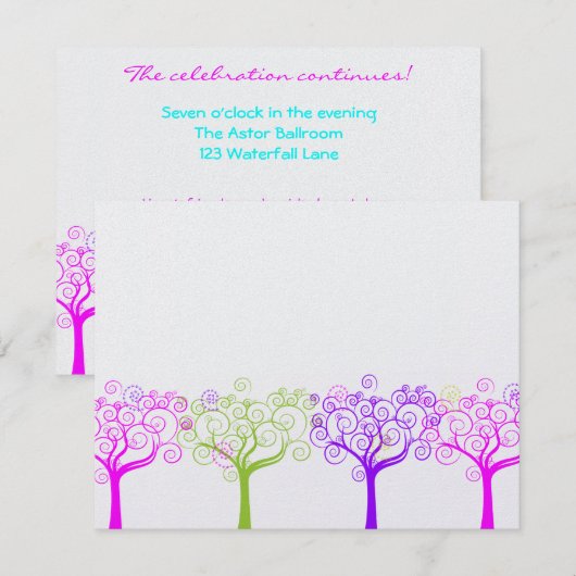 Liana Claire Shimmery Bat Mitzvah Sweet 16 Party Kaart (Voorkant / Achterkant)