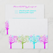 Liana Claire Shimmery Bat Mitzvah Sweet 16 RSVP (Voorkant / Achterkant)