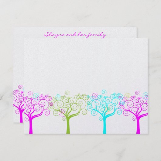 Liana Claire Shimmery Bat Mitzvah Sweet 16 RSVP (Voorkant / Achterkant)