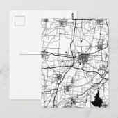 Liaocheng China City Map Briefkaart (Voorkant / Achterkant)