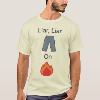 Liar, auto's in brand t-shirt