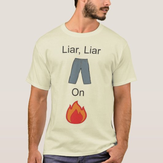 Liar, auto's in brand t-shirt (Voorkant)