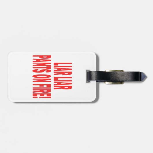 Liar Liar Bagagelabel (Achterkant horizontaal)