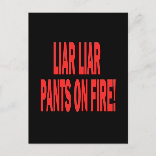 Liar Liar Briefkaart (Voorkant)