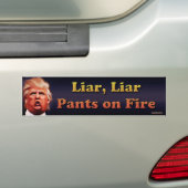 Liar, Liar, broek in brand Bumpersticker (Op auto)