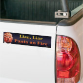 Liar, Liar, broek in brand Bumpersticker (Op Truck)