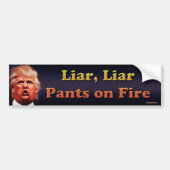 Liar, Liar, broek in brand Bumpersticker (Voorkant)
