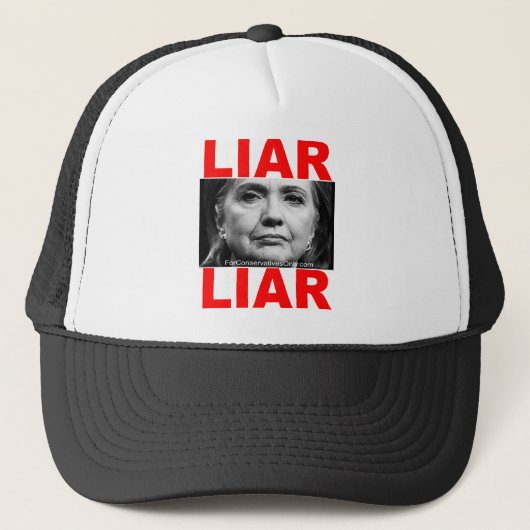 Liar Liar Hillary Clinton Trucker Pet (Voorkant)