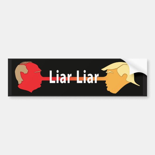 Liar Liar (op zwart) Bumpersticker (Voorkant)