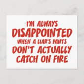 Liar Liar Pants on Fire Briefkaart (Voorkant)