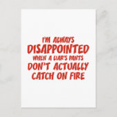 Liar Liar Pants on Fire Briefkaart (Voorkant)